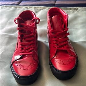 Red High-Top Sneakers